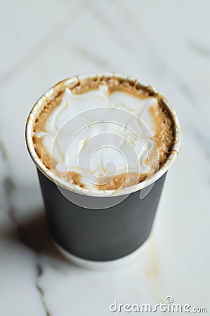 Hot cofffee, cappuccino coffee or latte coffee or mocha coffee or caramel latte coffee Stock Photo