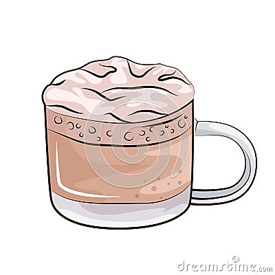 Hot and cold coffee beverage Vector Illustration