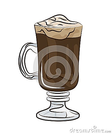 Hot and cold coffee beverage Vector Illustration