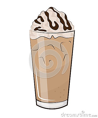 Hot and cold coffee beverage Vector Illustration