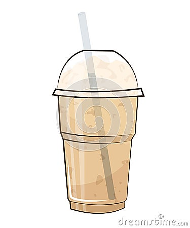 Hot and cold coffee beverage Vector Illustration