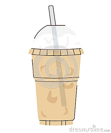 Hot and cold coffee beverage Vector Illustration