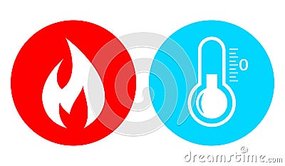 Hot and cold vector icon Vector Illustration