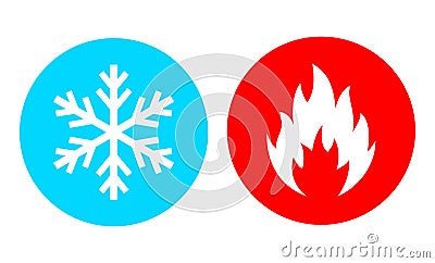 Hot and cold vector icon Vector Illustration