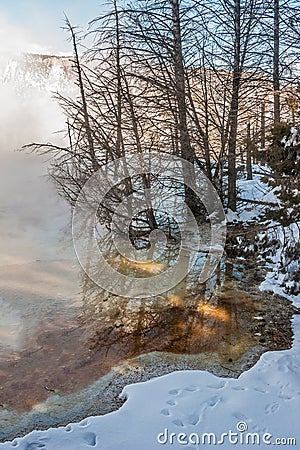 Hot and Cold in Yellowstone Stock Photo