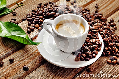 Hot Cup of coffee Stock Photo