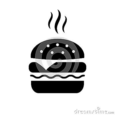 Burger vector icon Vector Illustration