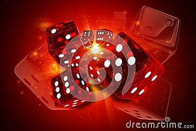 Hot Dices Casino Games Stock Photo