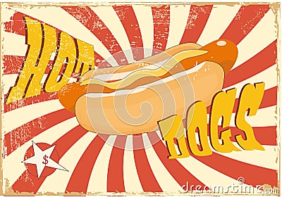 Hot dog Vector Illustration