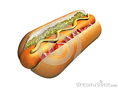 Hot dog Cartoon Illustration