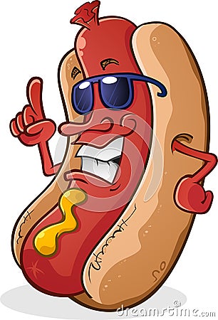 Hot Dog Character With Attitude Vector Illustration