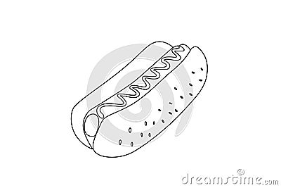 Hot dog Vector Illustration