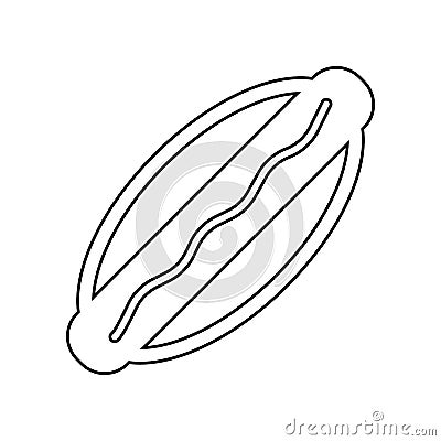 Hot dog icon. Element of eating for mobile concept and web apps icon. Outline, thin line icon for website design and development, Stock Photo