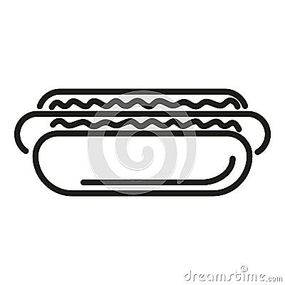 Hot dog icon outline vector. Takeaway food Vector Illustration