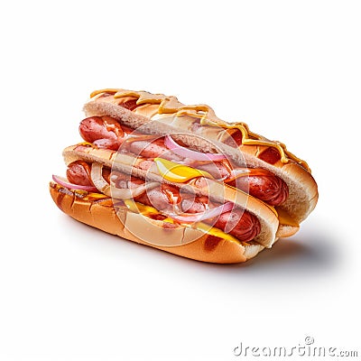 Ultra-realistic Mcdonald's Hot Dog Photography With High-key Lighting Stock Photo