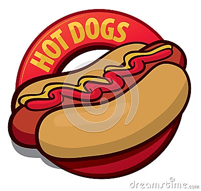 Hot Dog Vector Illustration