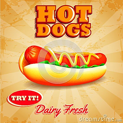 Hot dogs Vector Illustration