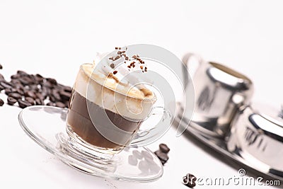 Hot coffy Espresso Con Panna Stock Photo