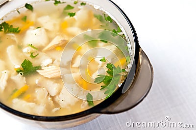 Hot fish soup Stock Photo
