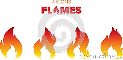 Hot flames and fire Stock Photo