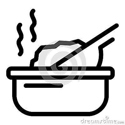 Hot food icon outline vector. Alternative food Vector Illustration