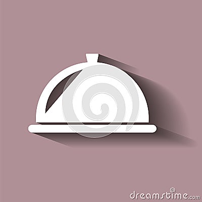 Hot food, restaurant, dining room, cafe, food reception point. Vector Illustration