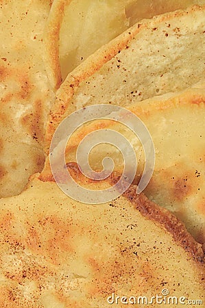 Hot fresh pancakes background, detailed flapjacks macro closeup Stock Photo