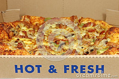 Hot & Fresh Pizza Stock Photo