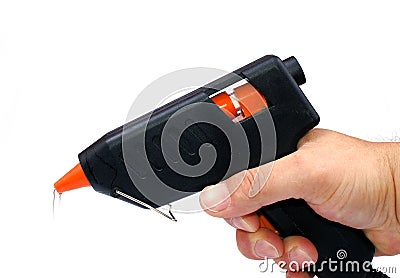 Hot glue gun Stock Photo