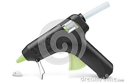 Hot glue gun work tool Stock Photo