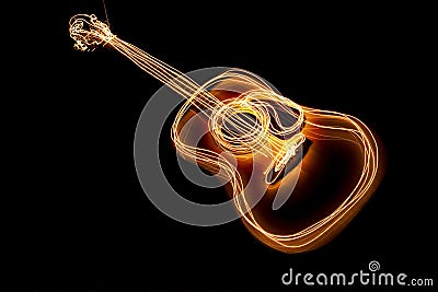 Hot guitar Stock Photo