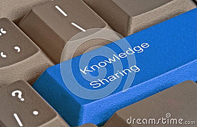 Hot key for knowledge sharing Stock Photo