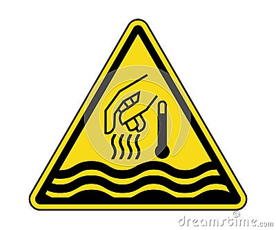 Hot Liquid and Steam Warning Label. Hot Liquid and Steam Warning Label. Hot Liquid and Steam Warning Sign Stock Photo