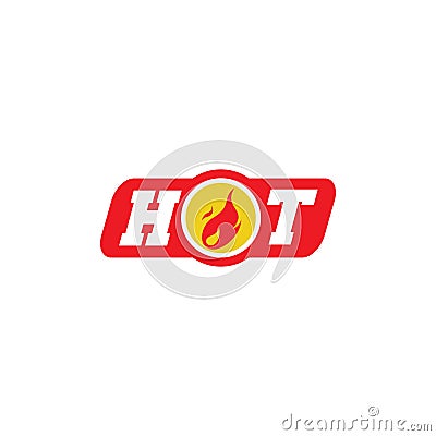 Hot Logo Emblem, Trending Topic Icon Vector Illustration