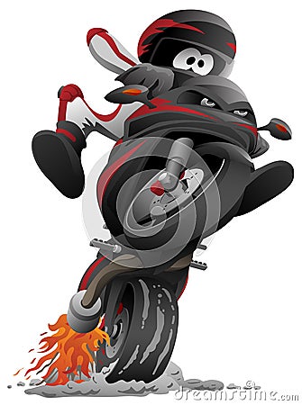 Sportbike motorcycle vector cartoon illustration Vector Illustration