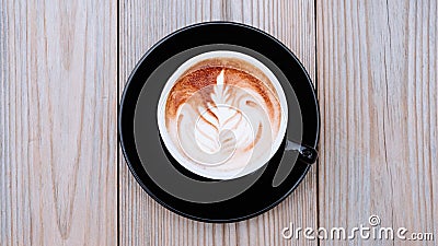 Hot mocha on table Stock Photo