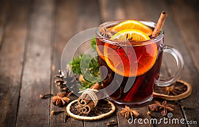 Hot mulled wine Stock Photo