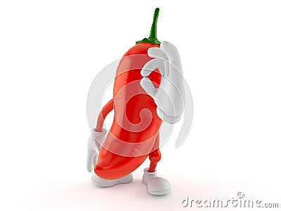 Hot paprika character with ok gesture Cartoon Illustration