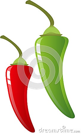 Hot Peppers Vector Illustration