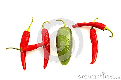 'HOT' Peppers Stock Photo