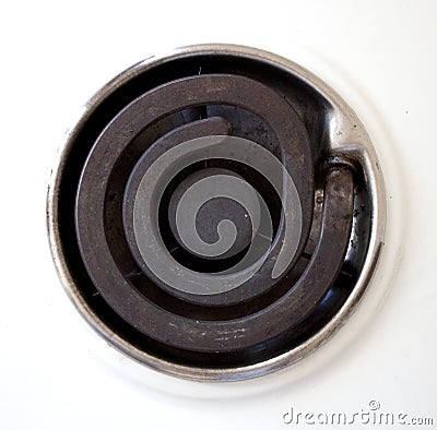 Hot plate on white background Stock Photo