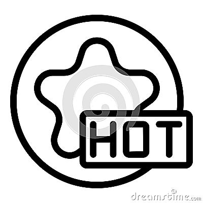 Hot promo code icon outline vector. Digital price Vector Illustration