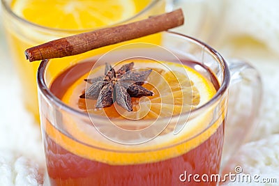 Hot punch and orange drink Stock Photo