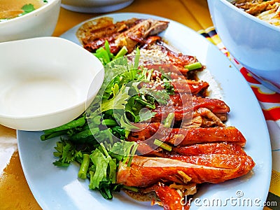 Hot roasted duck with excellent taste Stock Photo