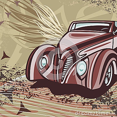 Hot Rod Car Background Stock Photo