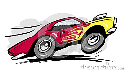 Hot rod Vector Illustration