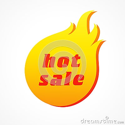 Hot sale fire icon concept Vector Illustration