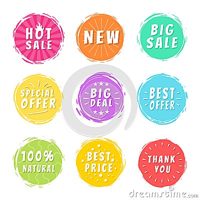 Hot Sale New Deal Special Offer Promo Best Price Vector Illustration