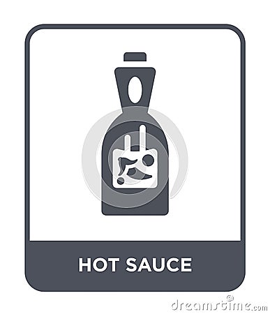 hot sauce icon in trendy design style. hot sauce icon isolated on white background. hot sauce vector icon simple and modern flat Vector Illustration