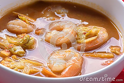 Hot and sour curry with tamarind sauce Stock Photo